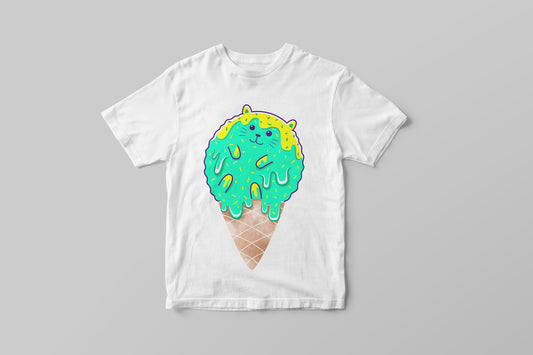 Детска тениска с весел сладолед