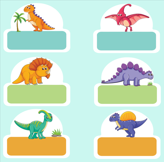 Персонализирани етикети за деца с динозаври